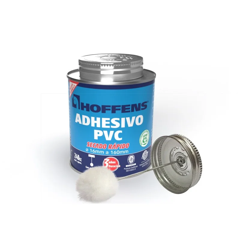 adhesivo pvc hoffens 240 cc secado rapido - Imagen 2