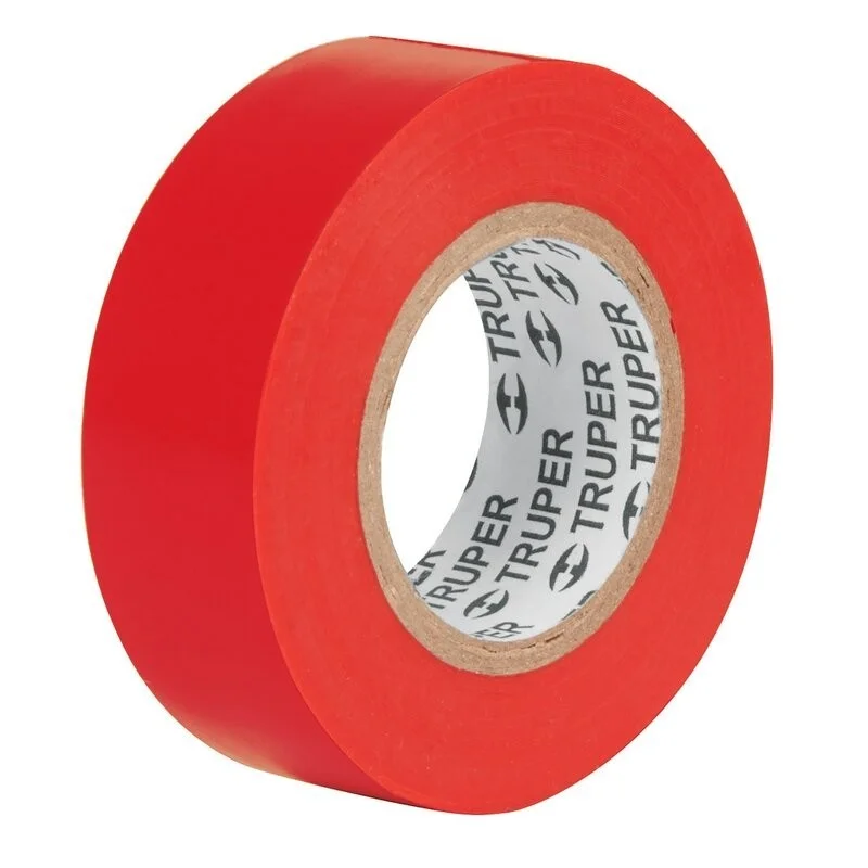 cinta aislante rojo 19mmx18mt