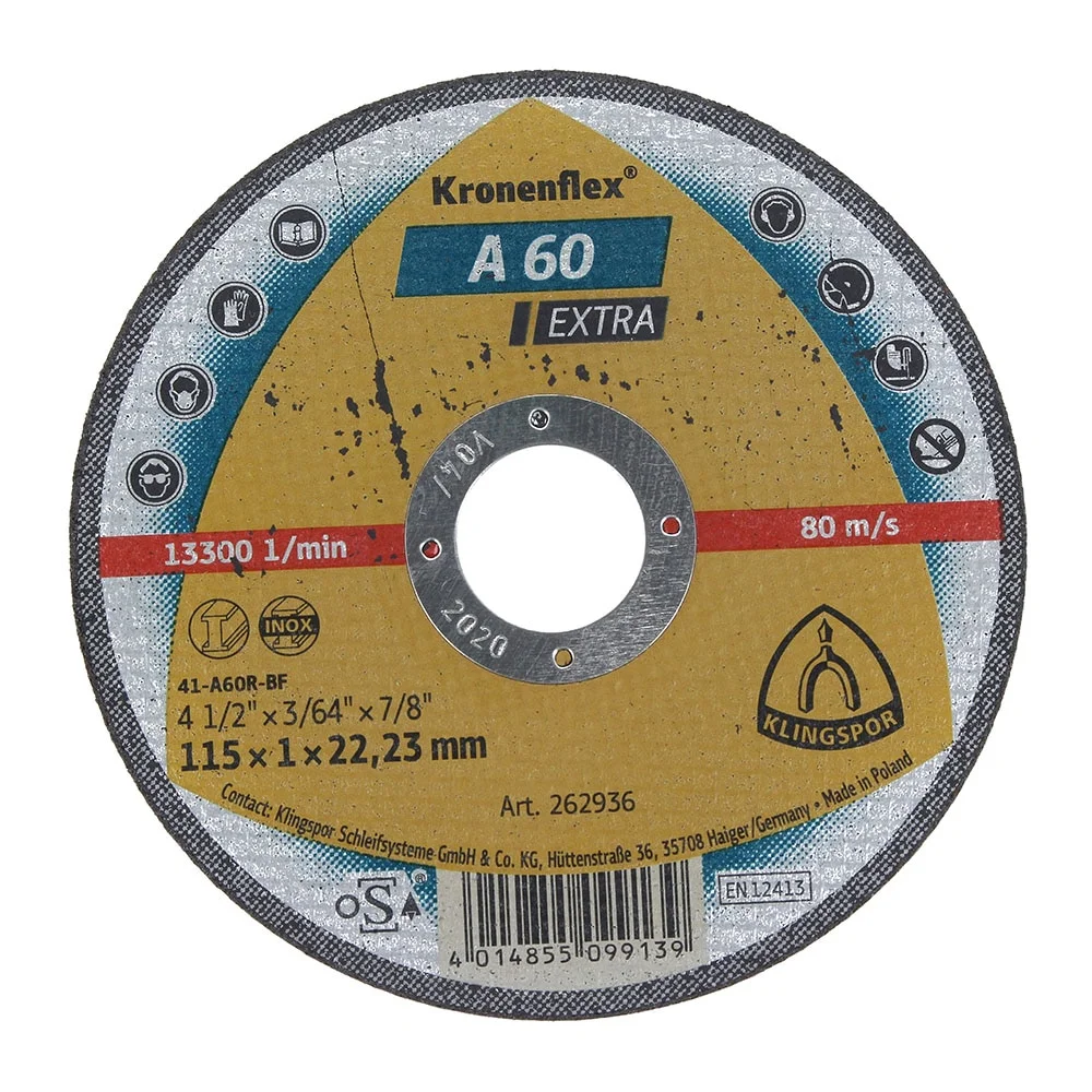 disco corte acero inoxi. 4,1/2 eco