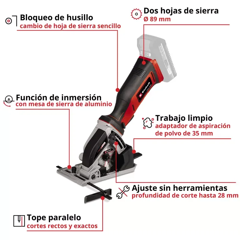 minisierra inal 18v te-cs 18/89 li-solo 4331100 - Imagen 4