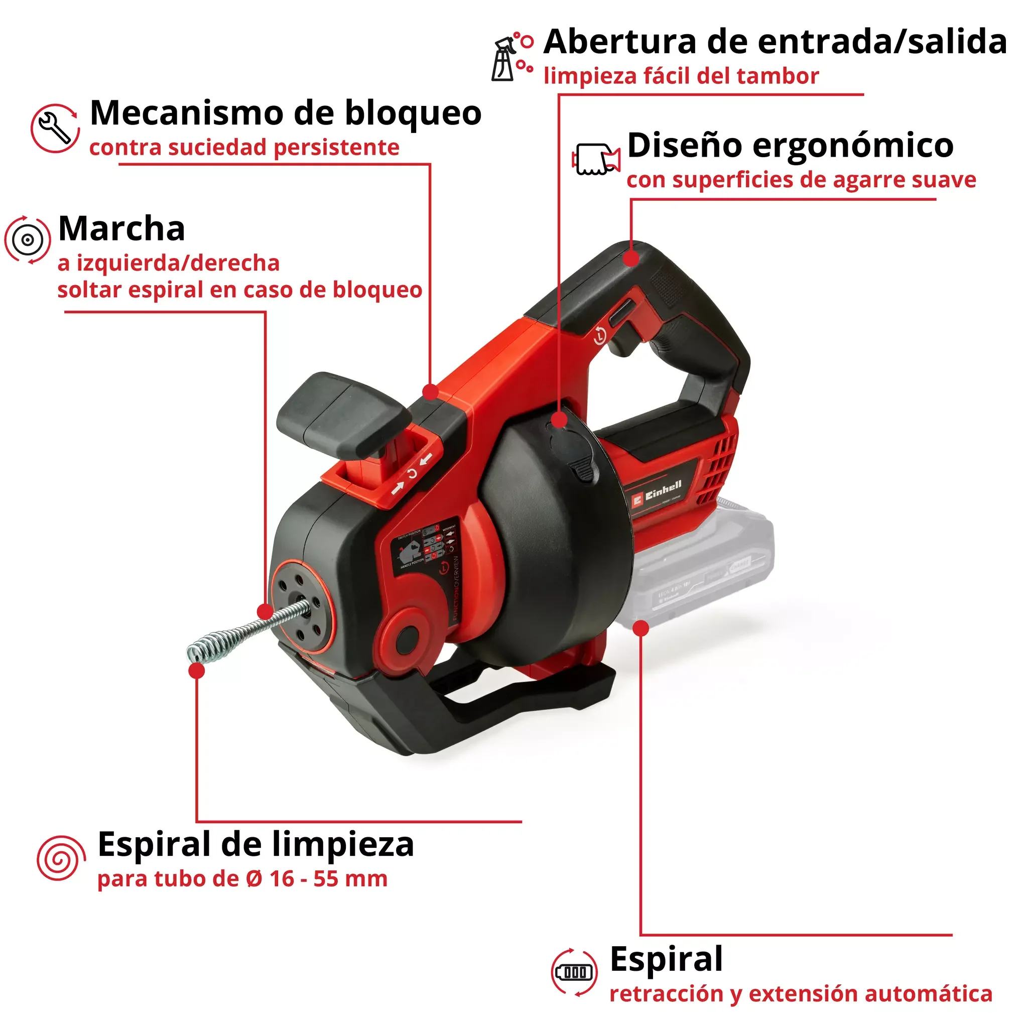 limpiador de drenaje inal 18v 4514160 - Imagen 4