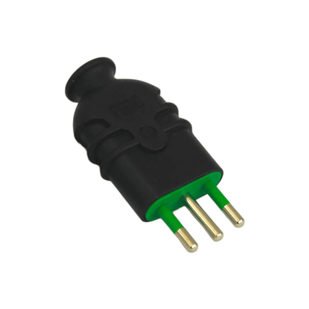 enchufe macho volante 2p+t 16a 250v s17 negro