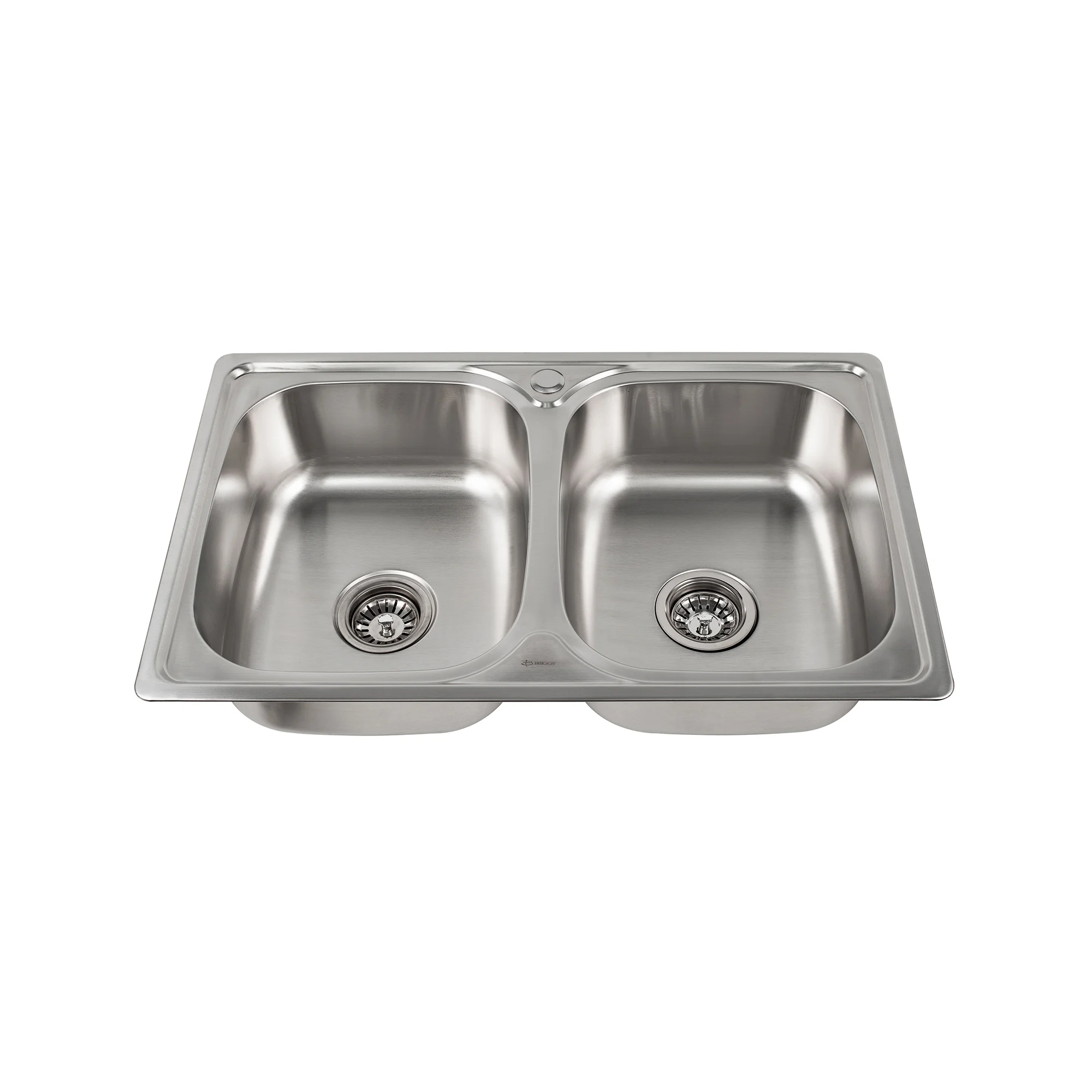 Lavamanos Empotrar 78X48,9Cm 2 Cubetas C/Sifon Y Desague