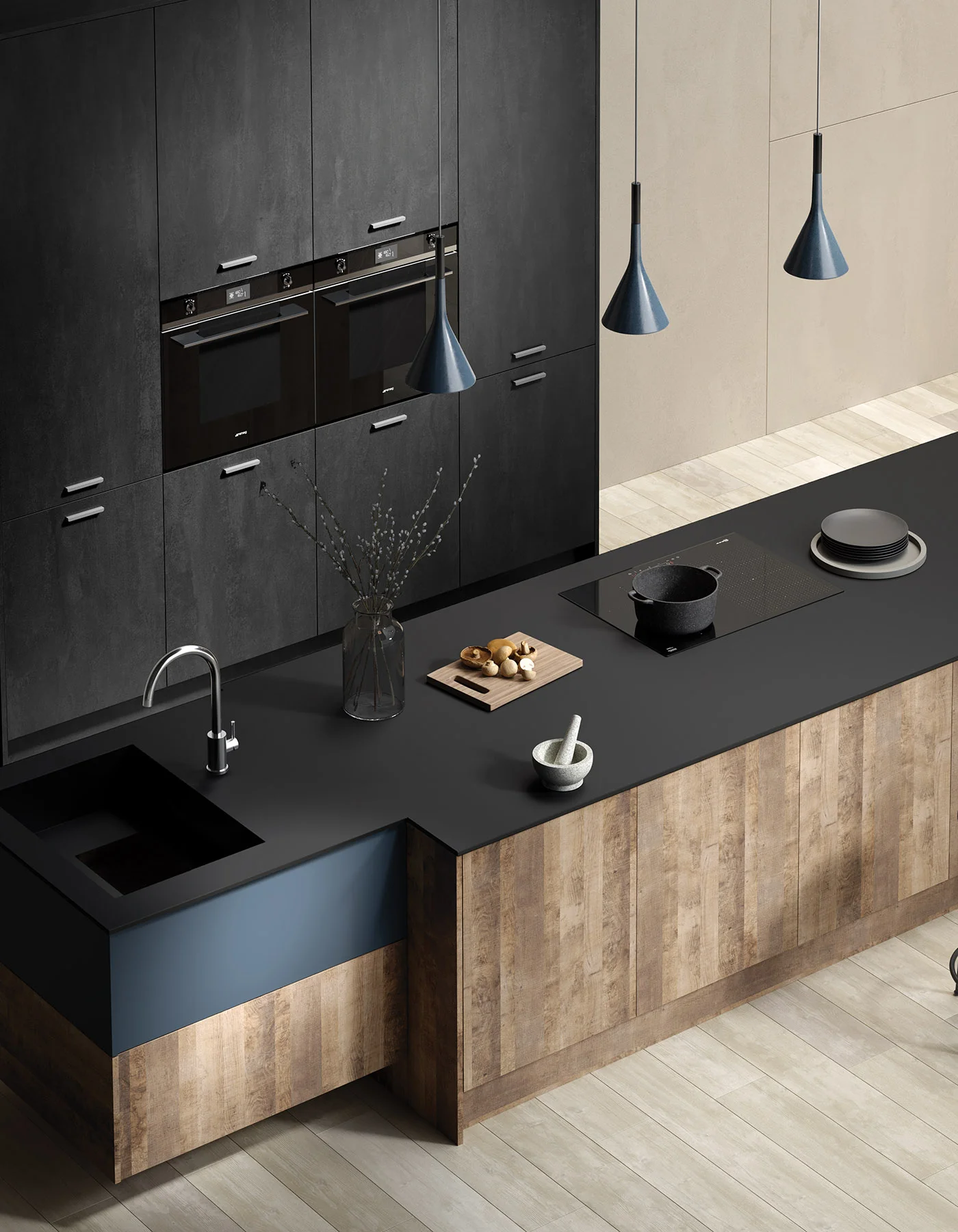 melamina charcoal flow 16mmx2070x2800 k353 - Imagen 3