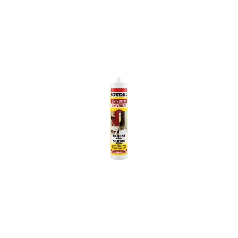 silicona acetica sin fungicida negro soudal 147315
