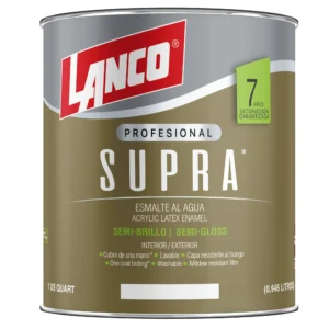 esmalte al agua supra sb 1/4gl tint lanco va3692-5