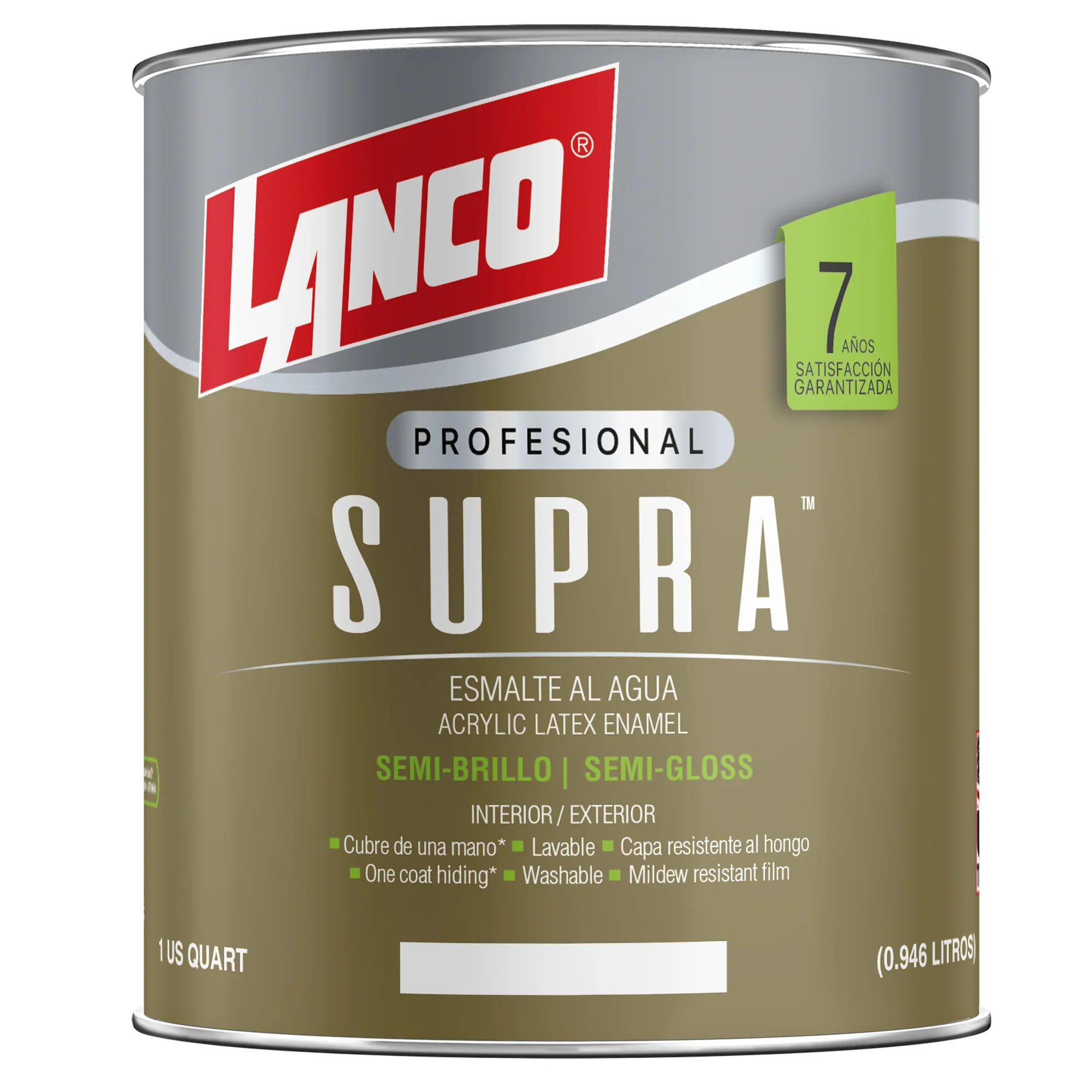 esmalte al agua supra sb 1/4gl tint lanco va3692-5