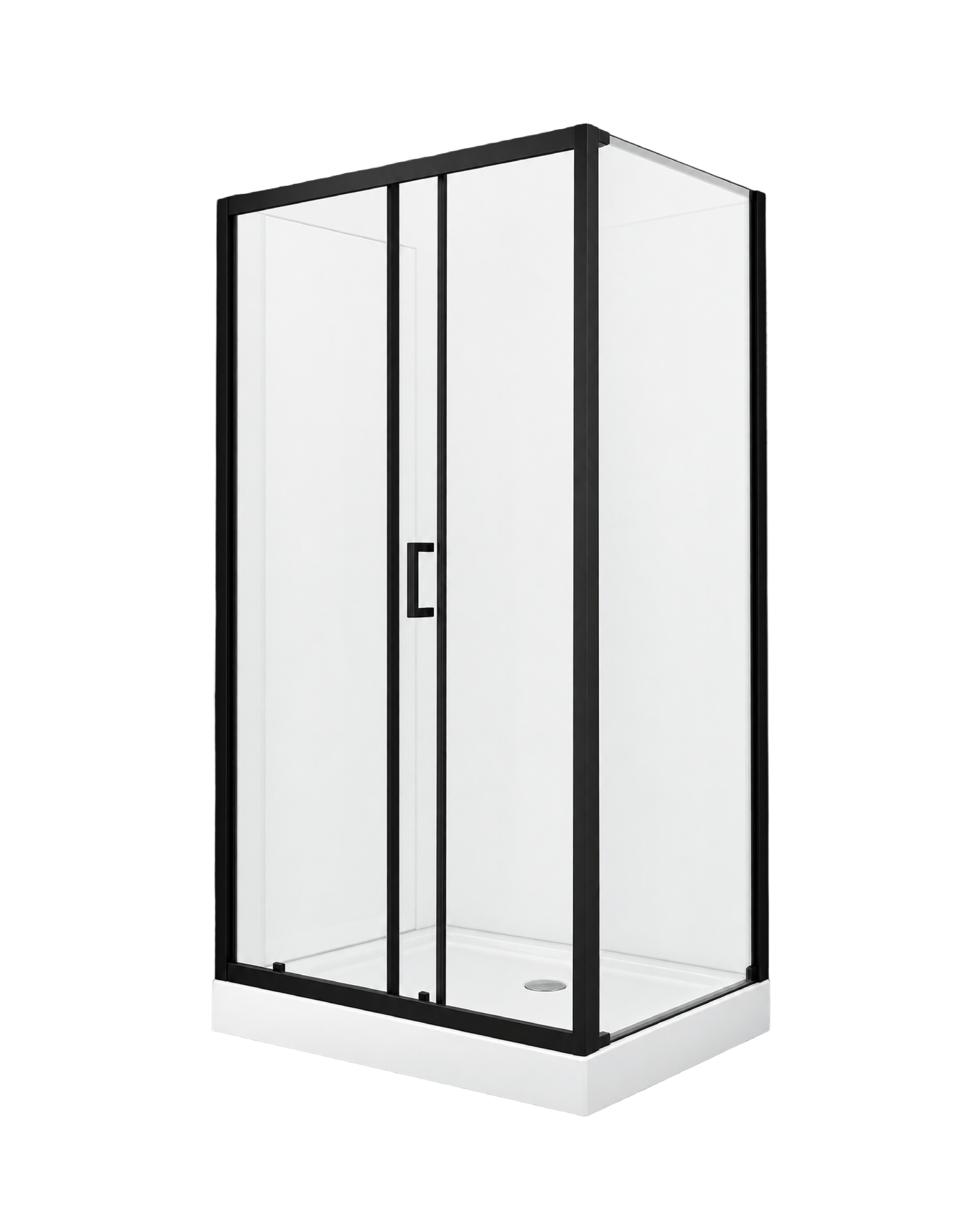 cabina ducha elegance l 90x120x200 rectan negra