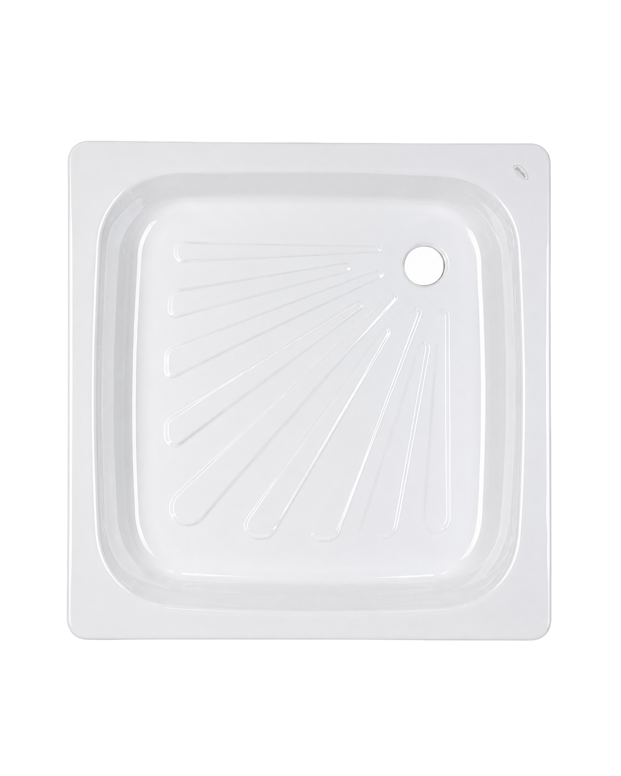 receptaculo de acero esmaltado 80x80x15